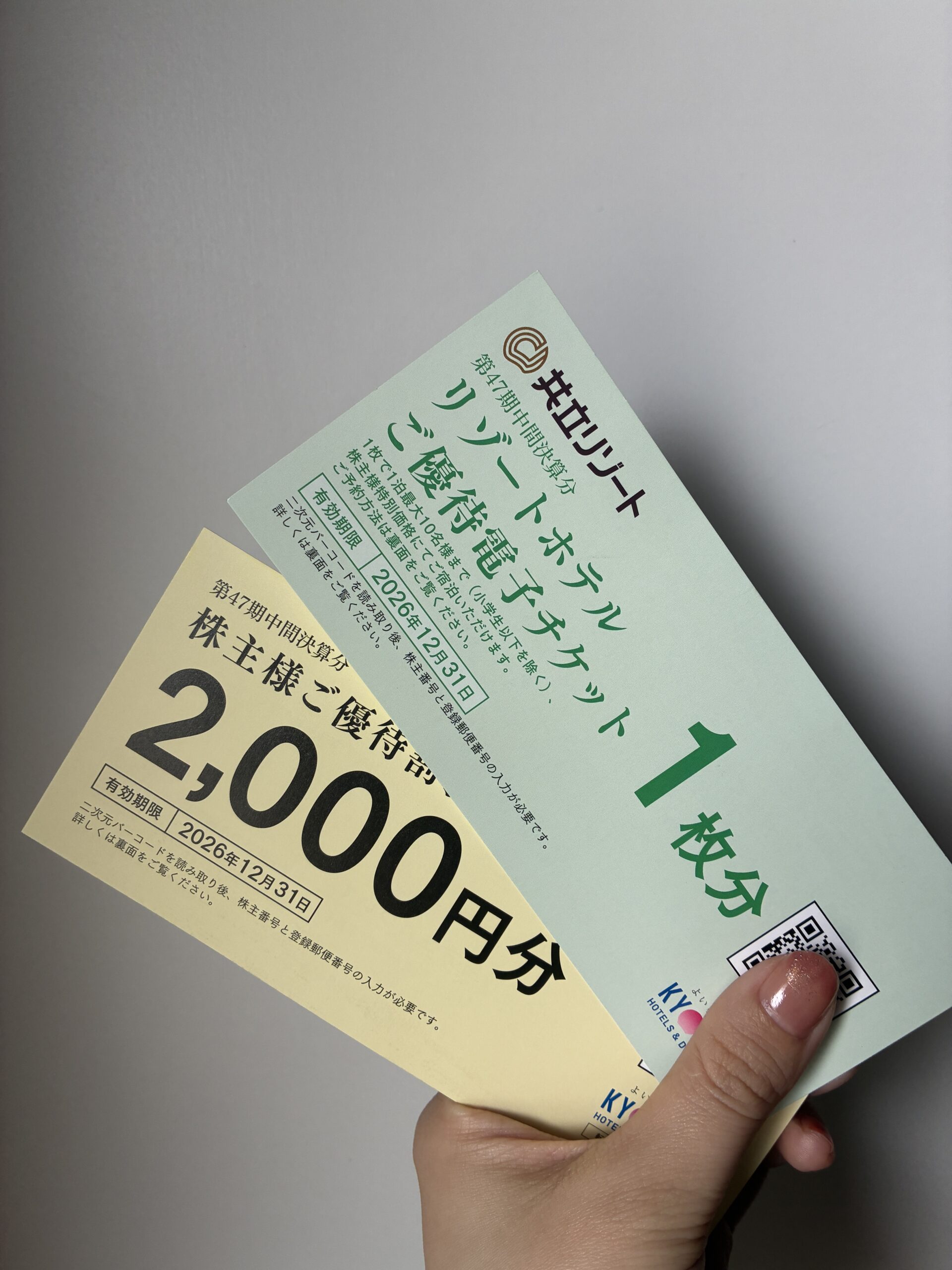 共立リゾート株主優待券